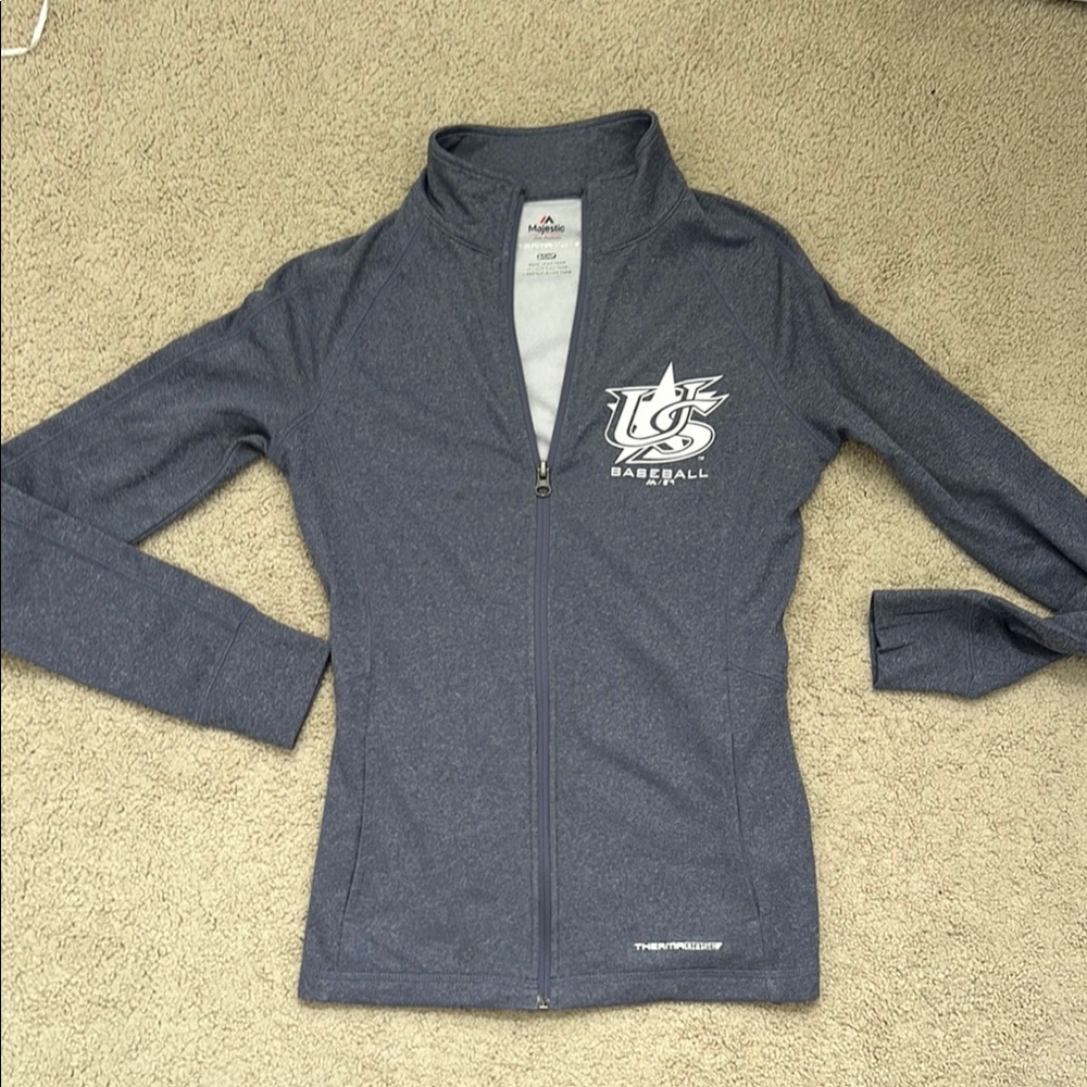 USA Baseball Gray Zip-Up Jacket